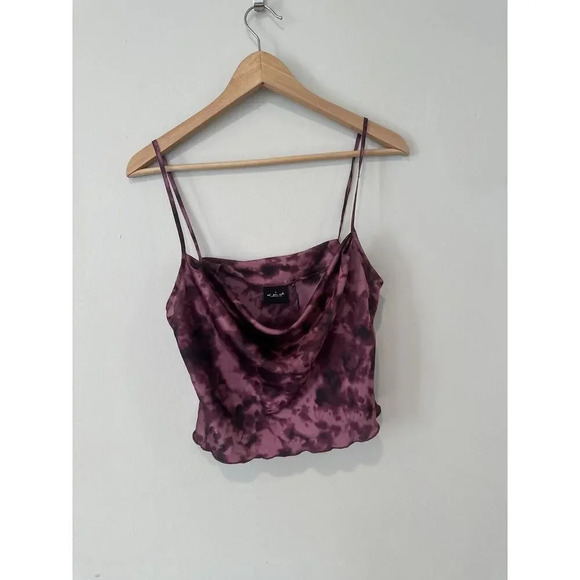 Urban Outfitters Out From Under Cowl Neck Cropped Cami size Medium Tie Dye - Picture 2 of 7